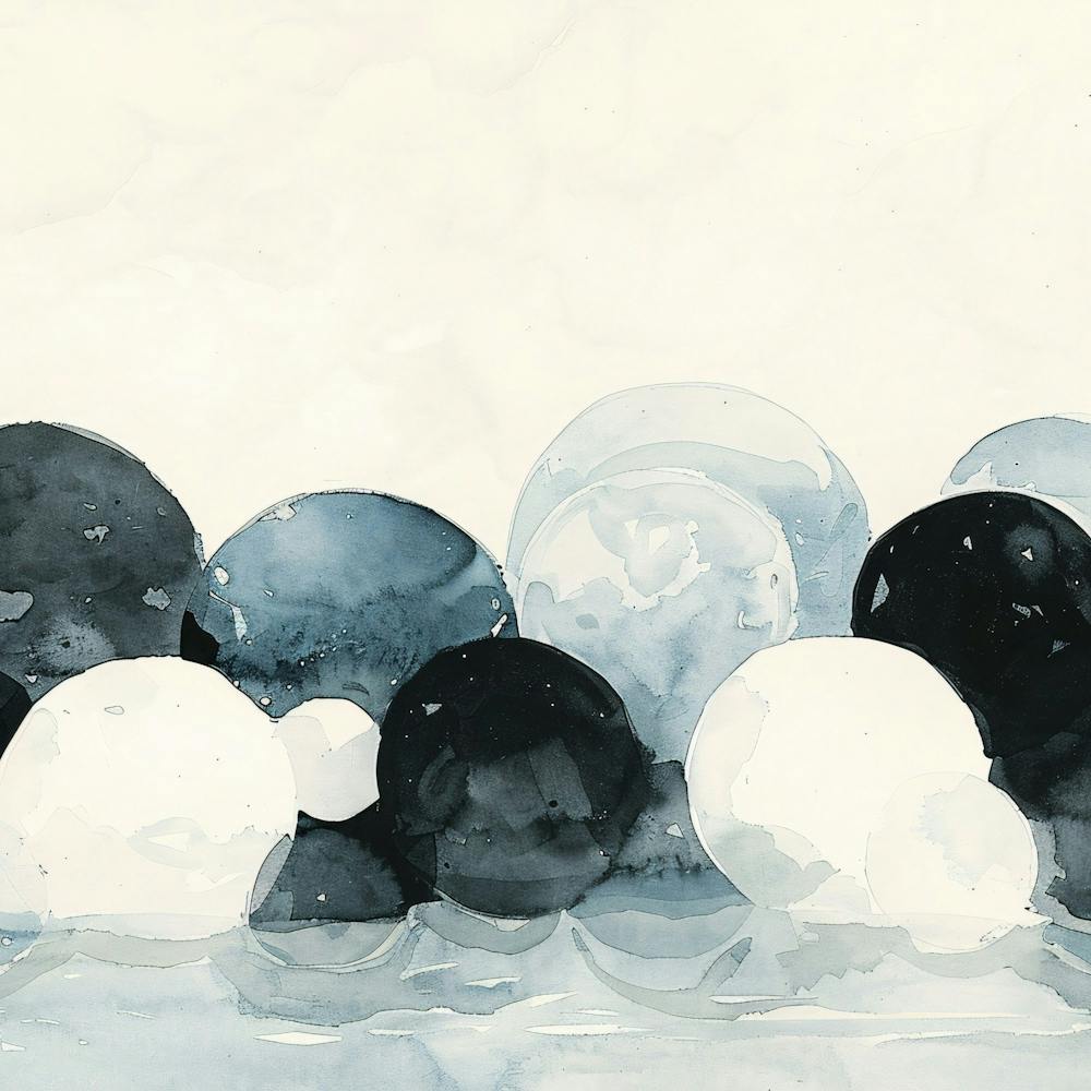 Black And White Spheres 1