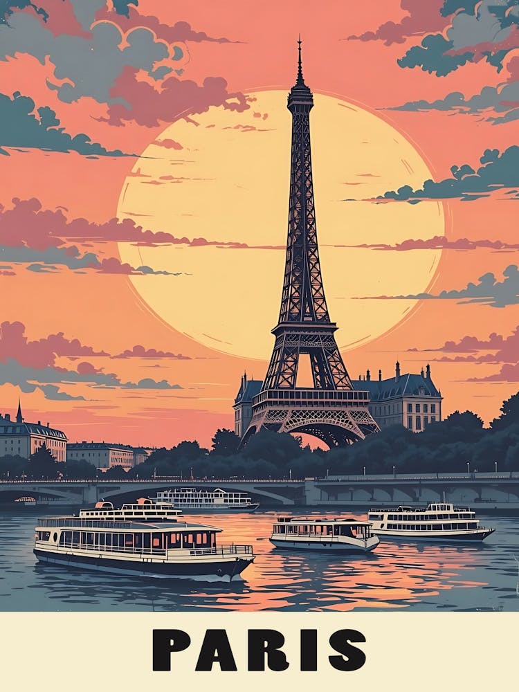 Paris Vintage Travel Poster 2