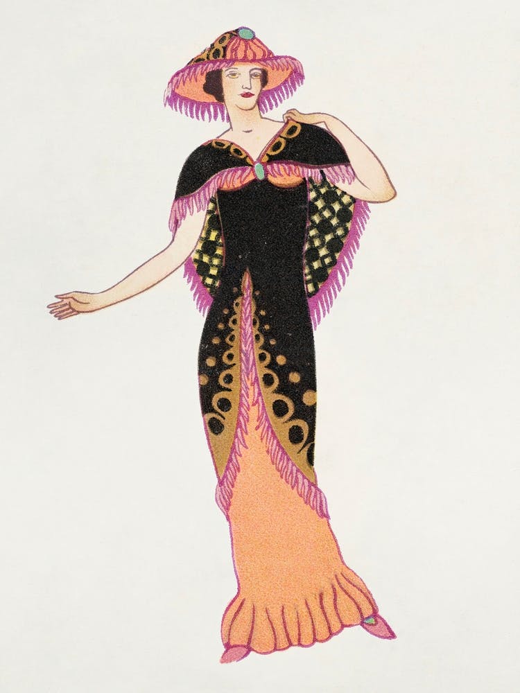 Woman In A Black Tubular Dress (1912), Otto Friedrich Carl Lendecke 1