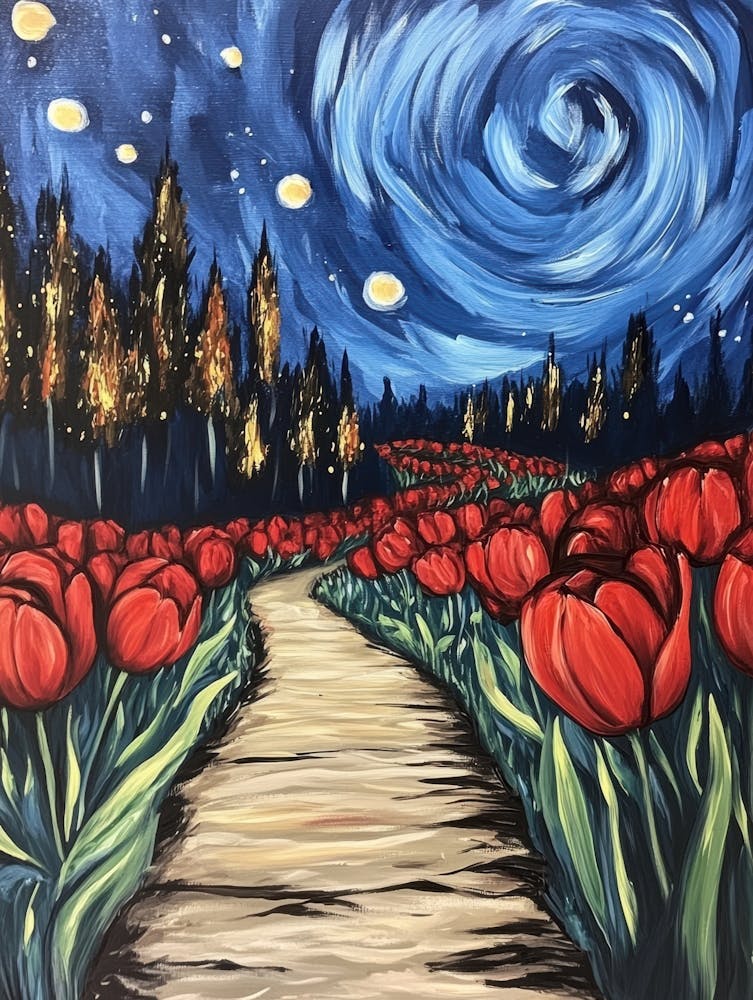 Starry Night Tulips