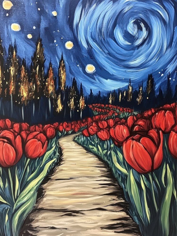 Starry Night Tulips
