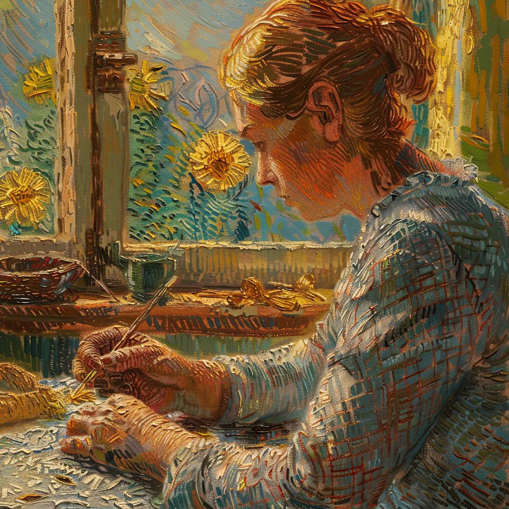 Van Gogh Stil: The Lacemaker Series 2