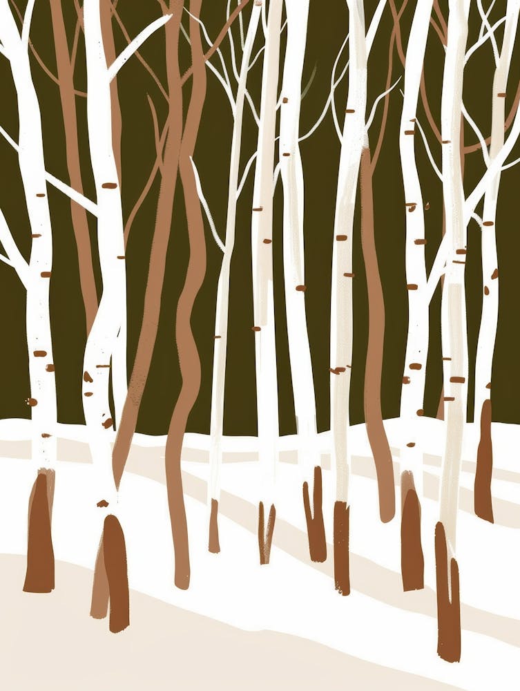 Birch Trees In Winter