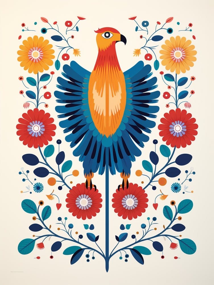 Scandinavian Bird Illustration Bald Eagle 2