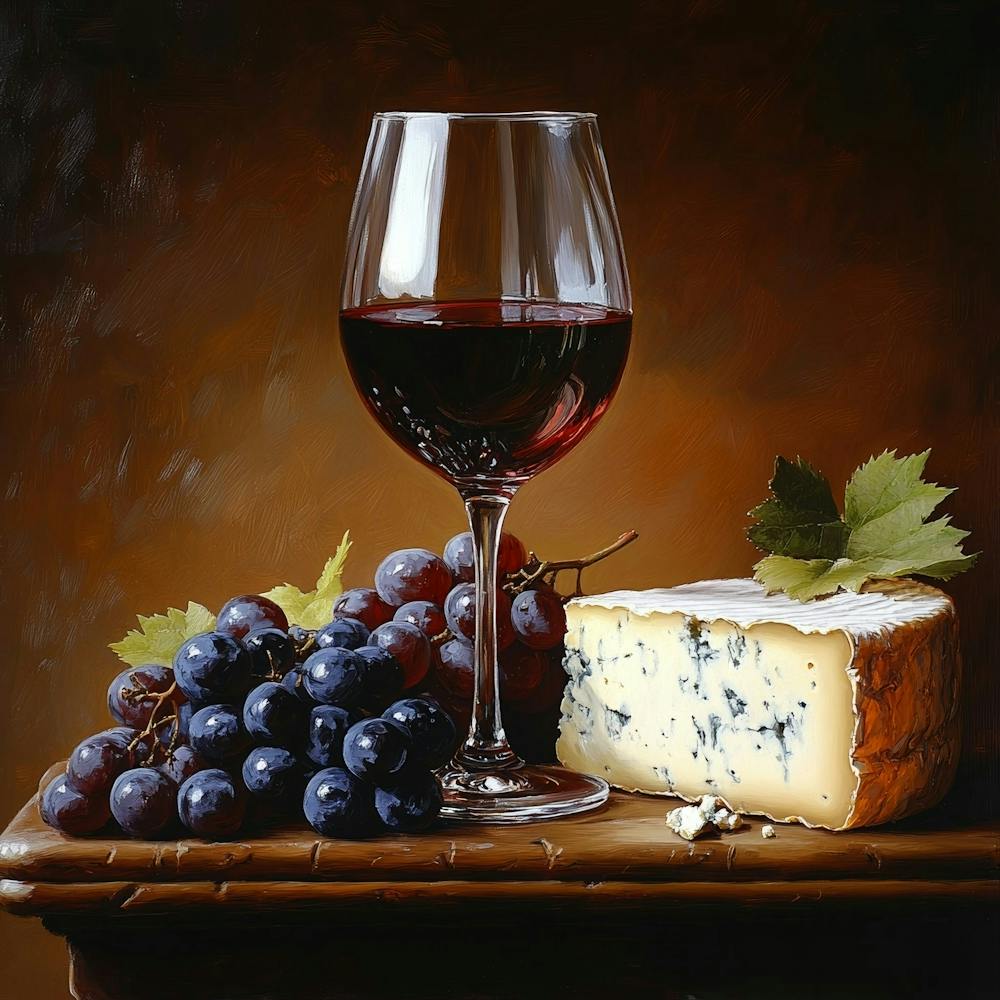 Wine And Cheese Art