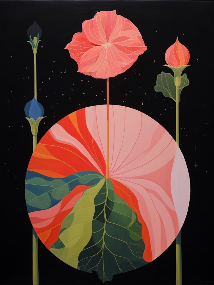 Amaryllis 4 Hilma Af Klint Inspired Flower Illustration