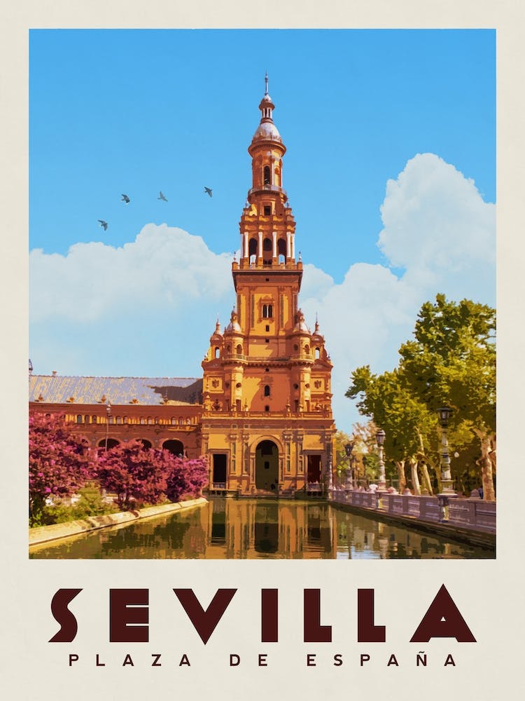 Sevilla Spain Travel Poster