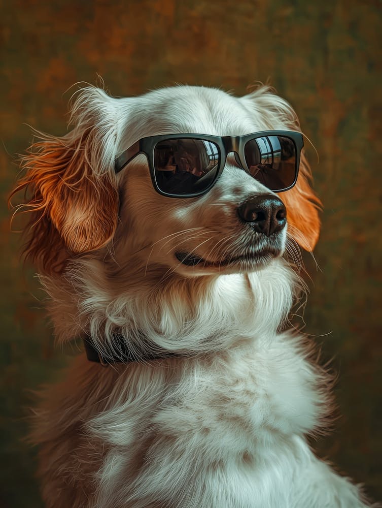 Dog In Sunglasses. Generated AI.