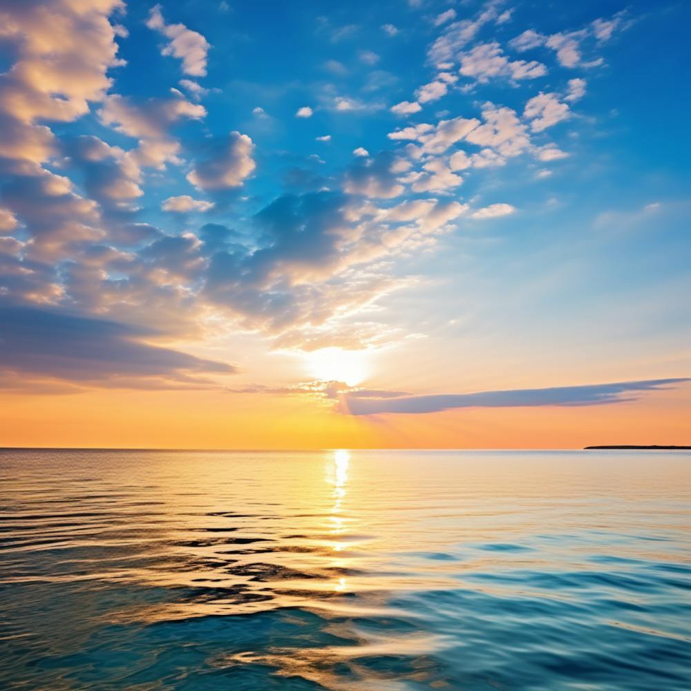 Sunset Over The Sea