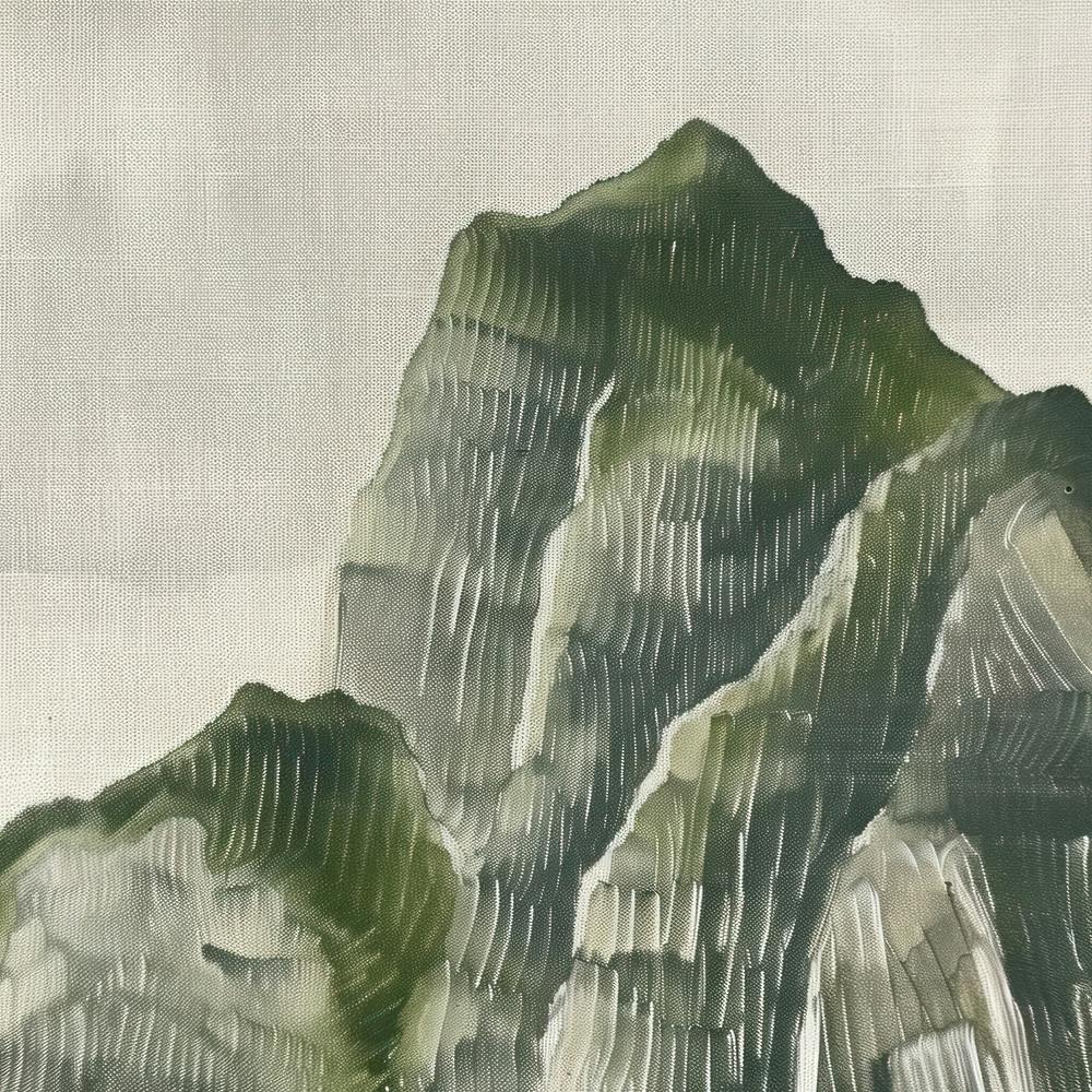 Japanese Watercolour Of Mount Nikko Shirane 1
