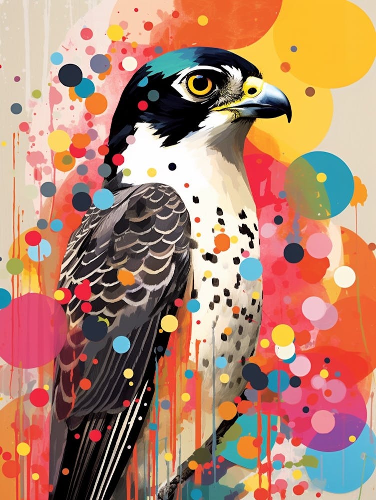 Bird Painting Collage Falcon 2