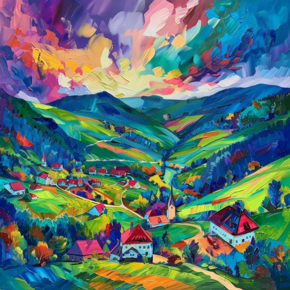 Colorful Landscape Painting