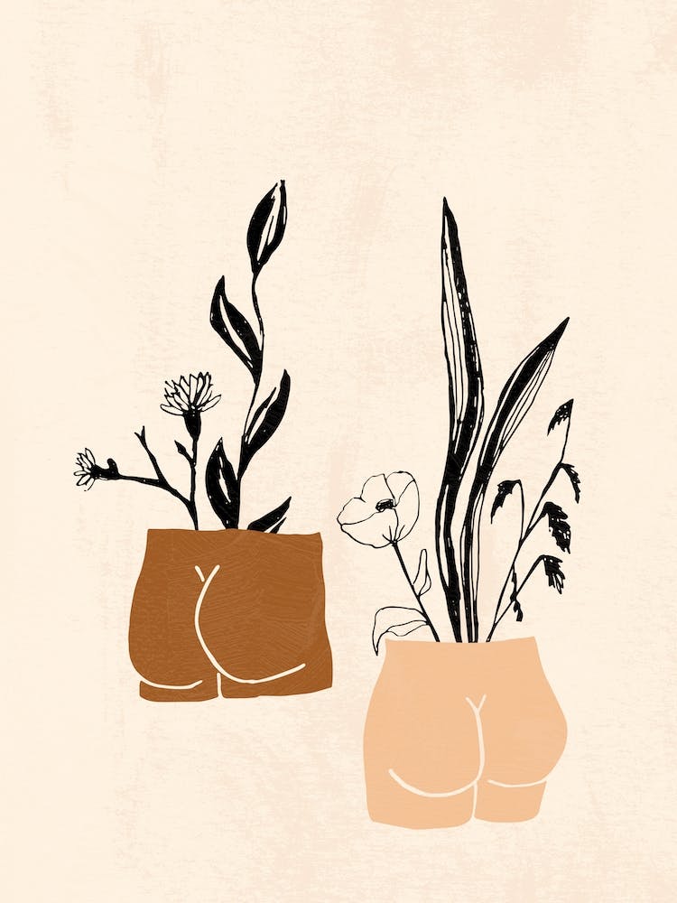 Vases Sculptures Couple Backs