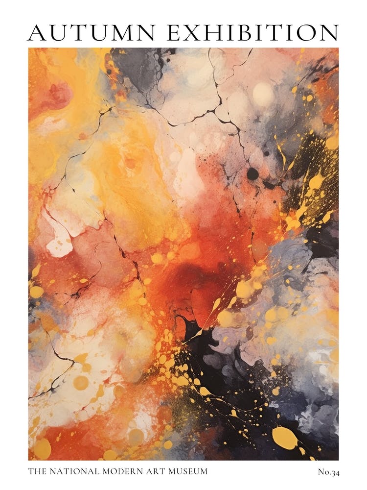 Autumn Exhibition Modern Abstract Poster 34