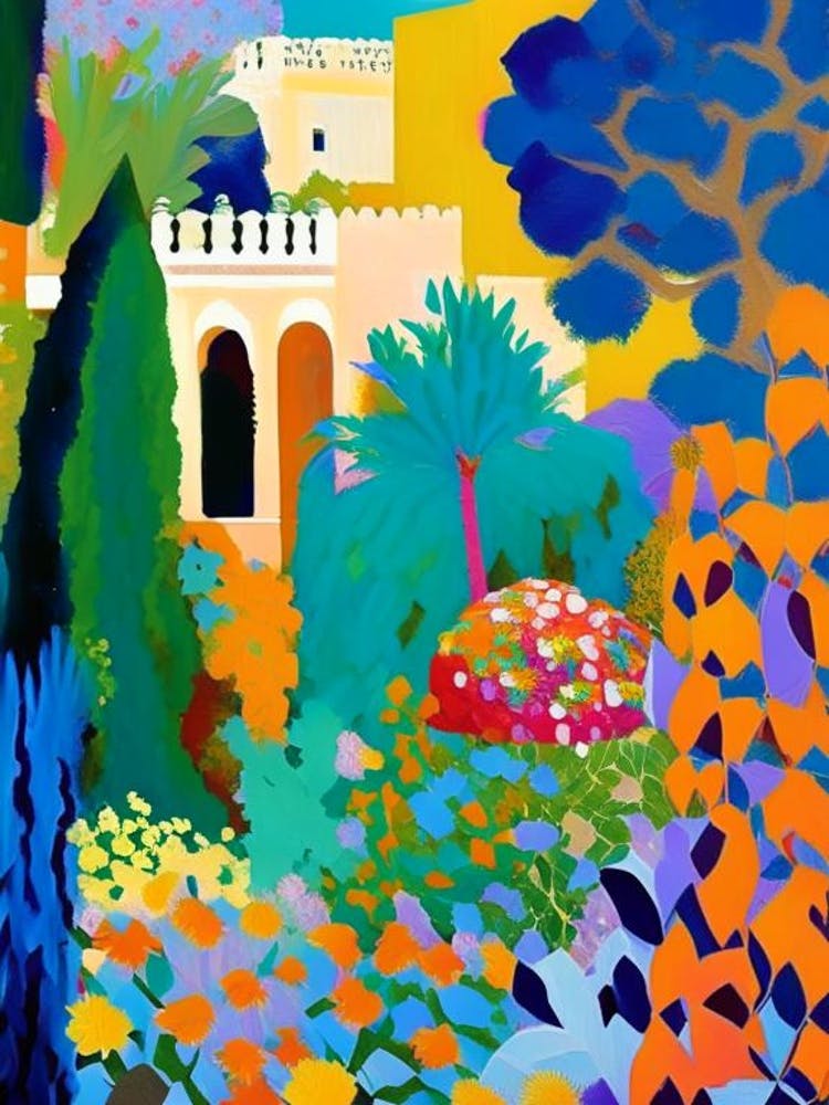 Gardens Of Alhambra, 1, Spain Abstract Still Life