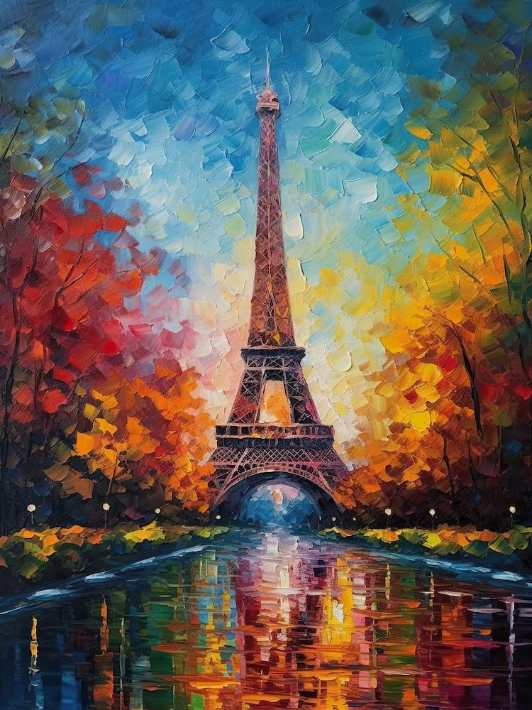 Tour Eiffel Paris France Style Monet 29
