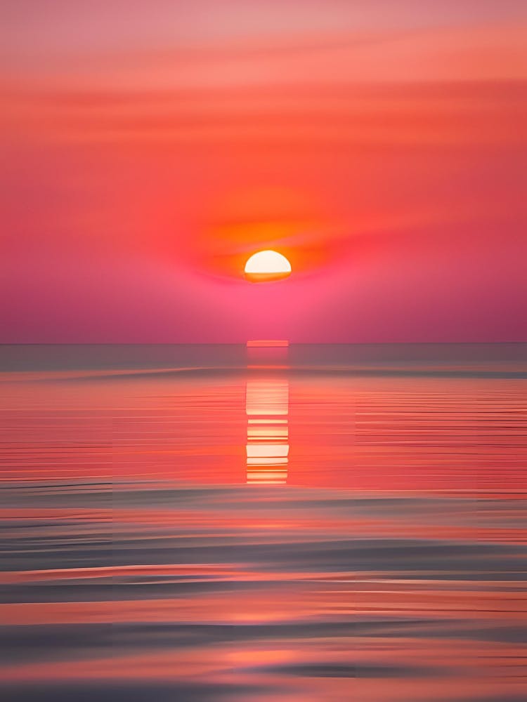 Sunset Over The Ocean 16