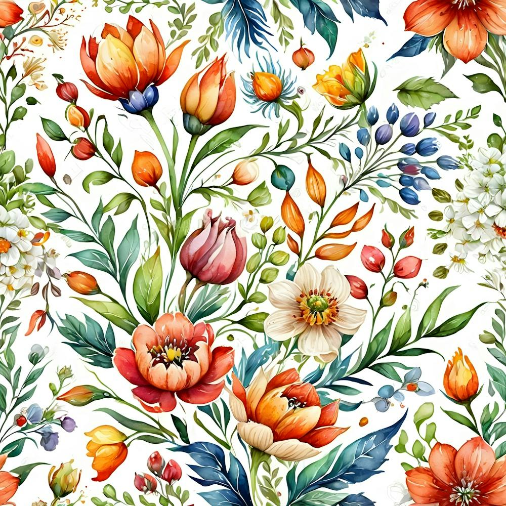 Watercolor Floral Pattern 7