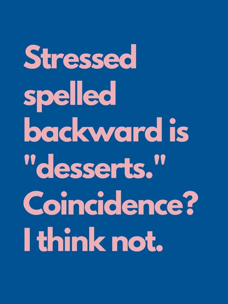 Desserts Pink And Navy Kitchen Typography