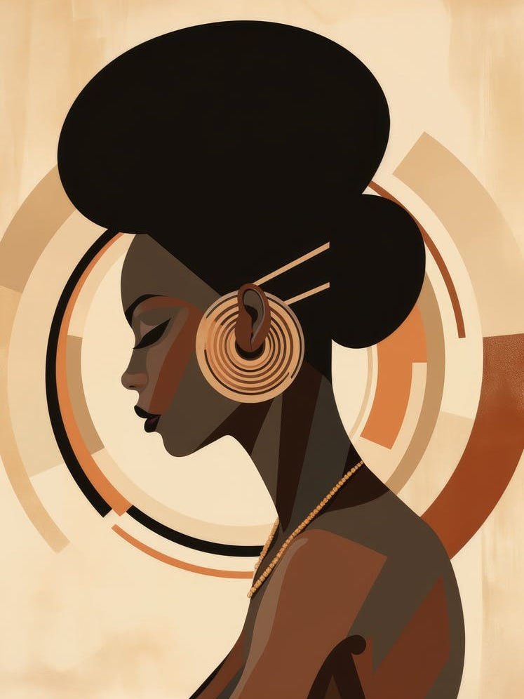 African Woman With Earrings 3