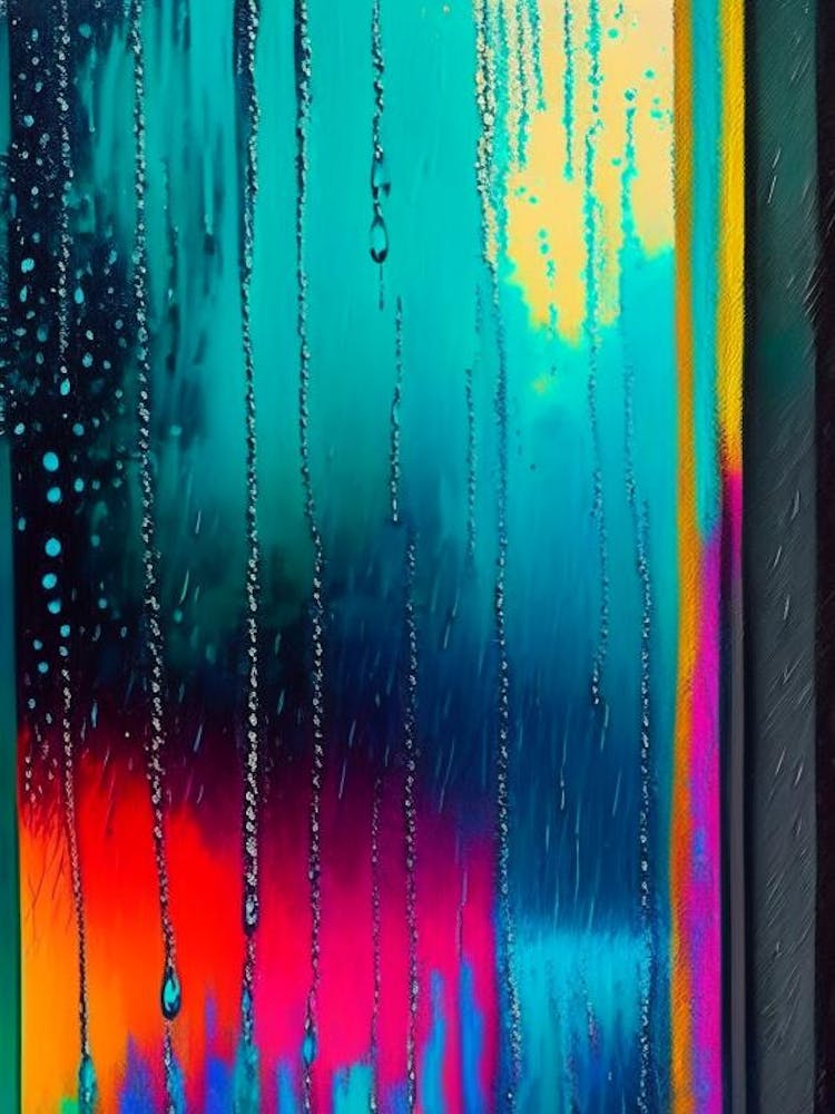 Rain On Window Water Waterscape Bright Abstract 2