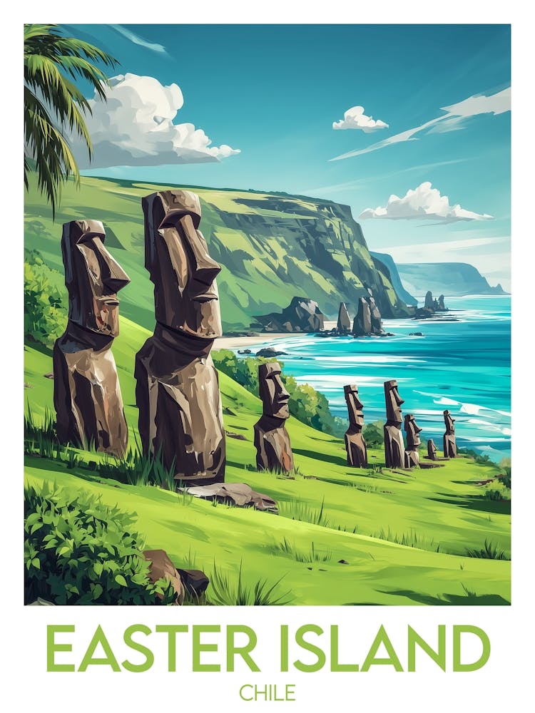 Affiche de voyage Easter Island
