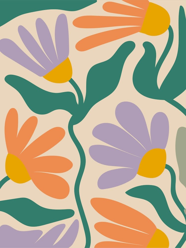 Colorful pastel flowers