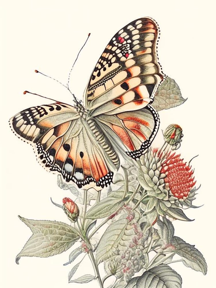 Painted Lady Butterfly Andy Warhol Inspired 1