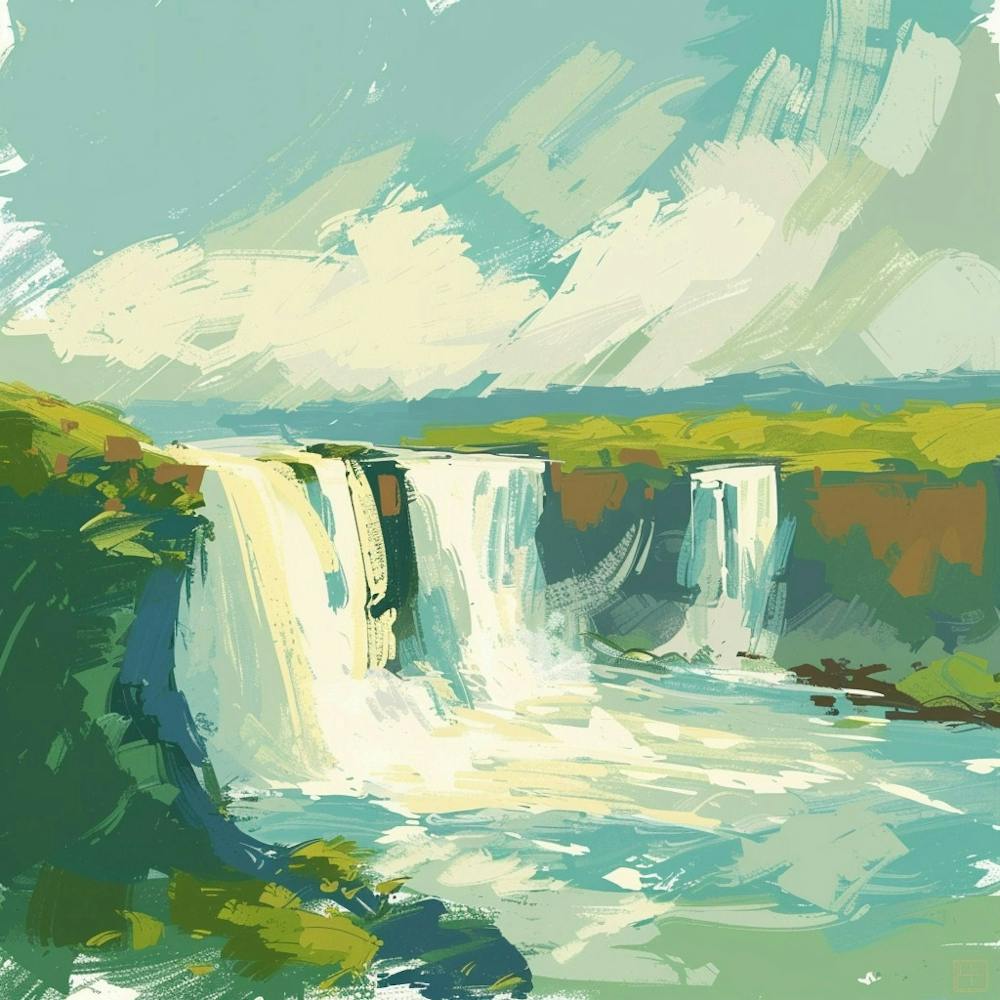 Waterfall Painting