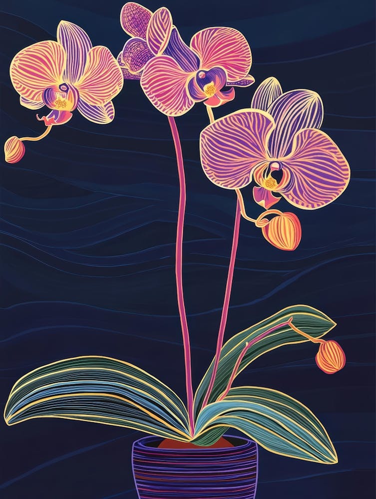 Orchidées Dans Un Pot