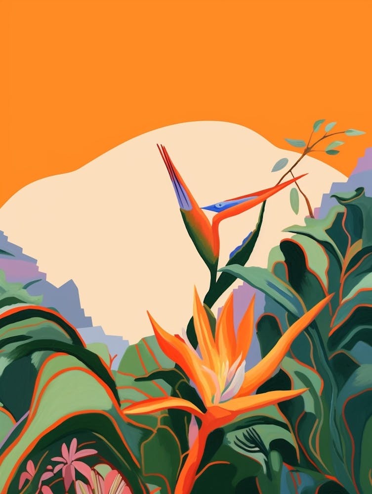 Boho Plant Painting Bird Of Paradise 8