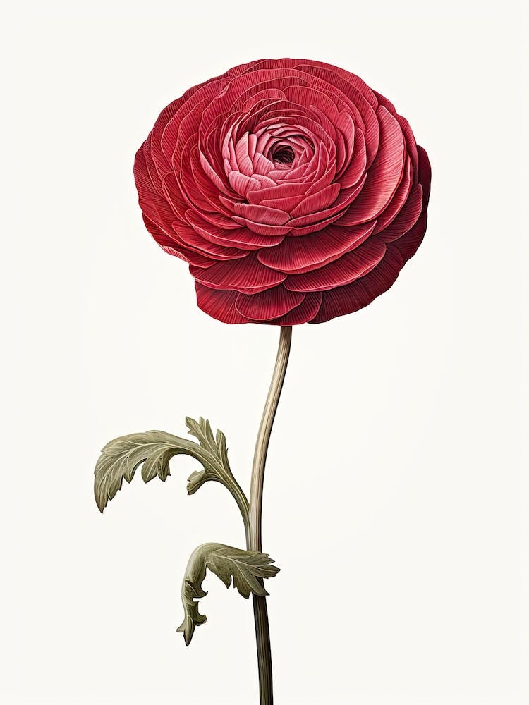 Ranunkelblume Vintage Botanisch 3