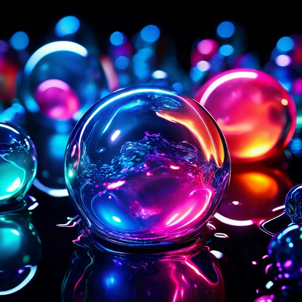 Glow Shapes Neon Bright Color 3d Fluid Bubbles Luminous Vibrant Vivid Radiant Flowing G (8)