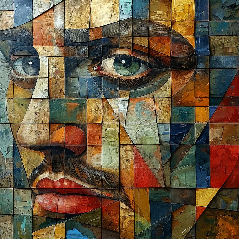 Face Of A Man - Cubism