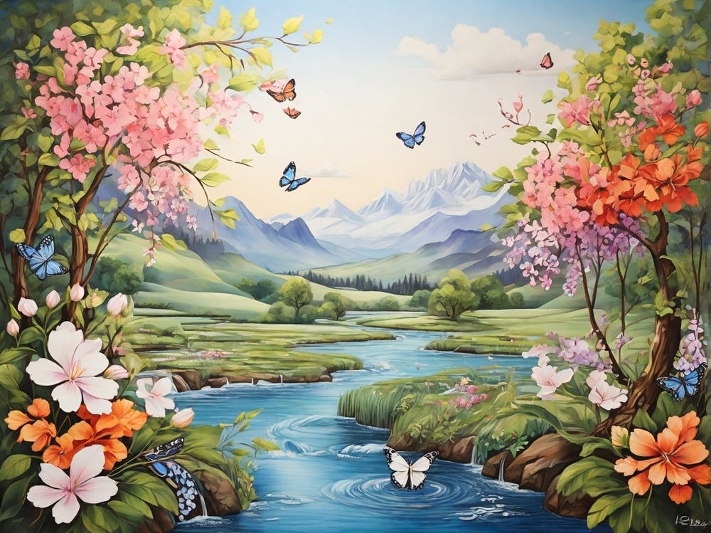 Butterflies And Flowers