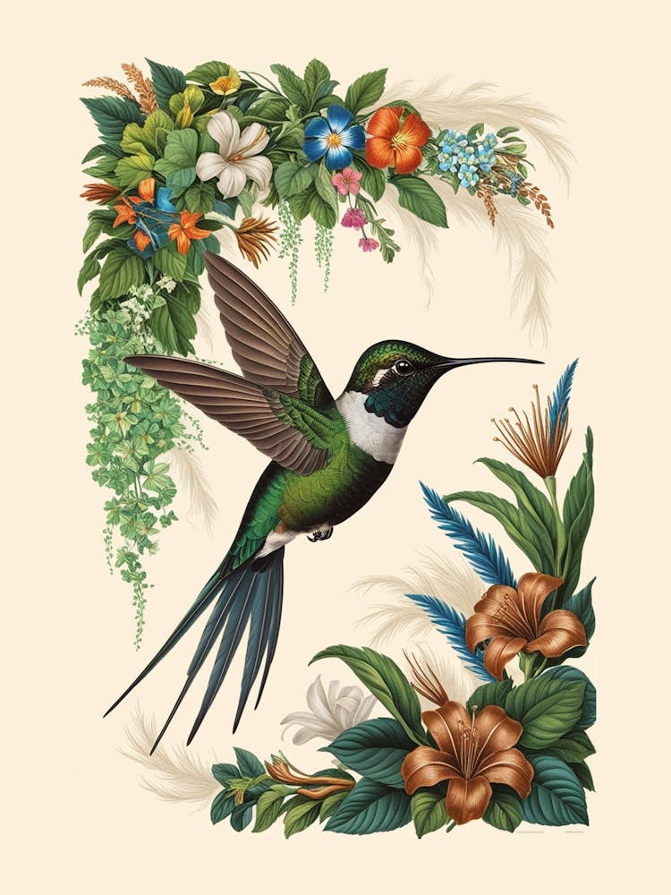 Colibri beauté florale botanique 14