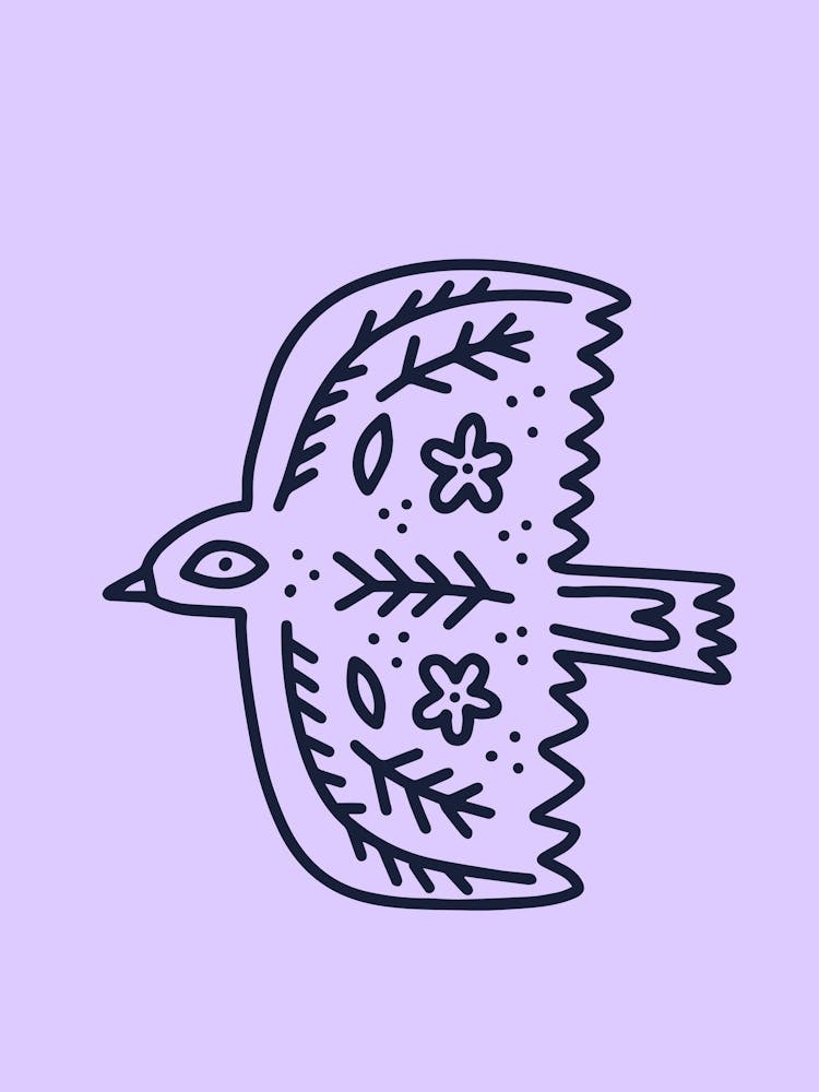 Purple Peace Bird