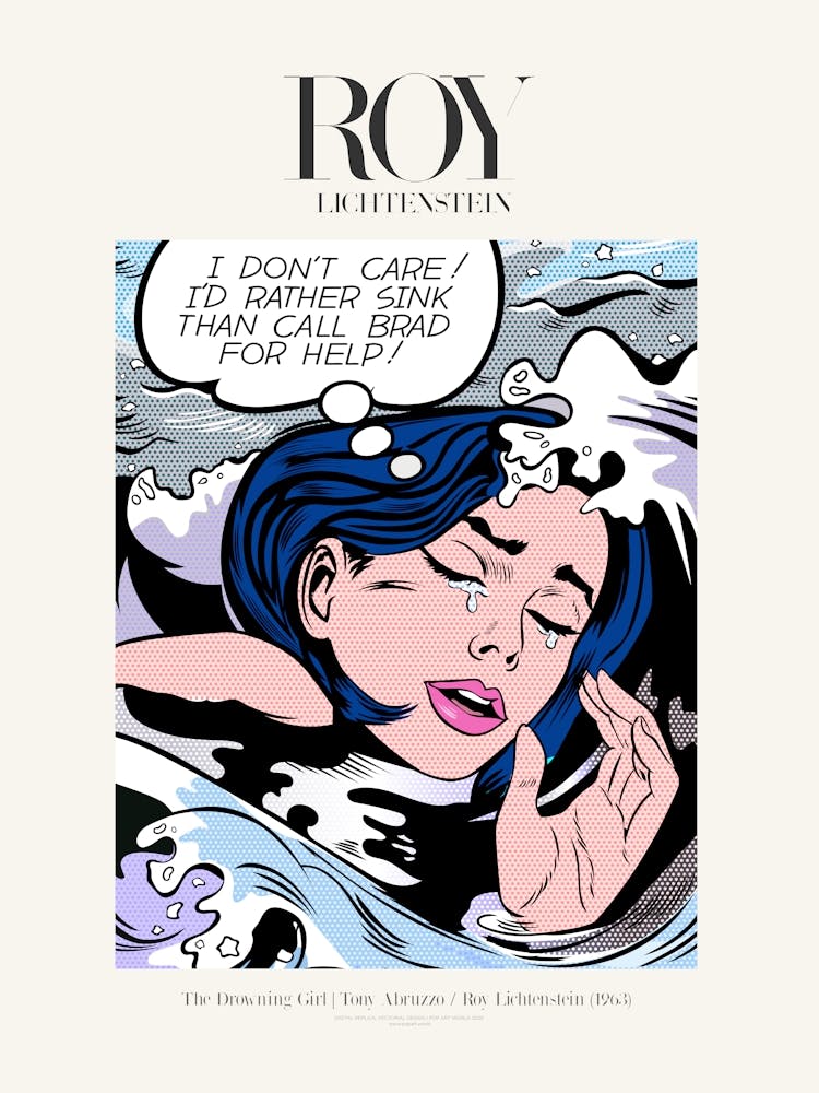 Drowning Girl Poster |Roy Lichtenstein 1963