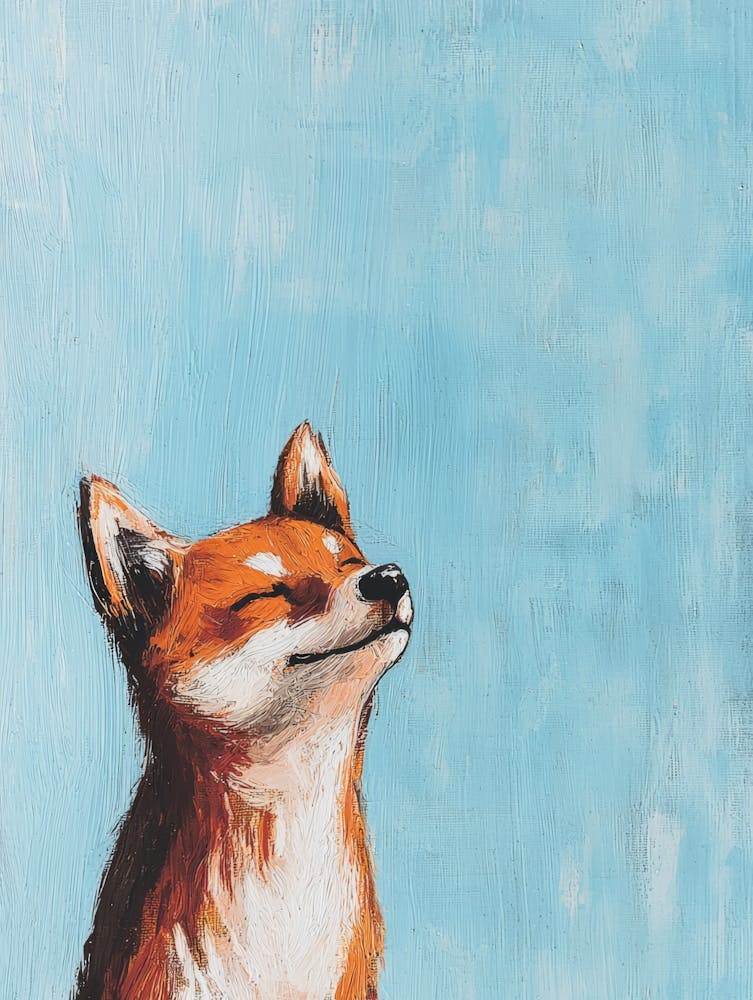 Fox Painting. Generated with AI.