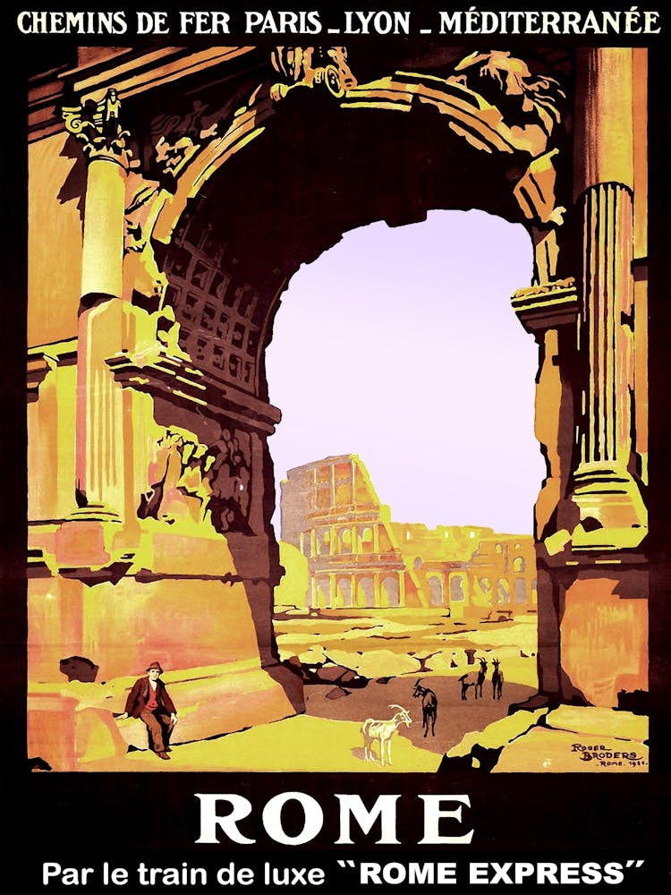 Rome, Colosseum Under The Arch, Italy