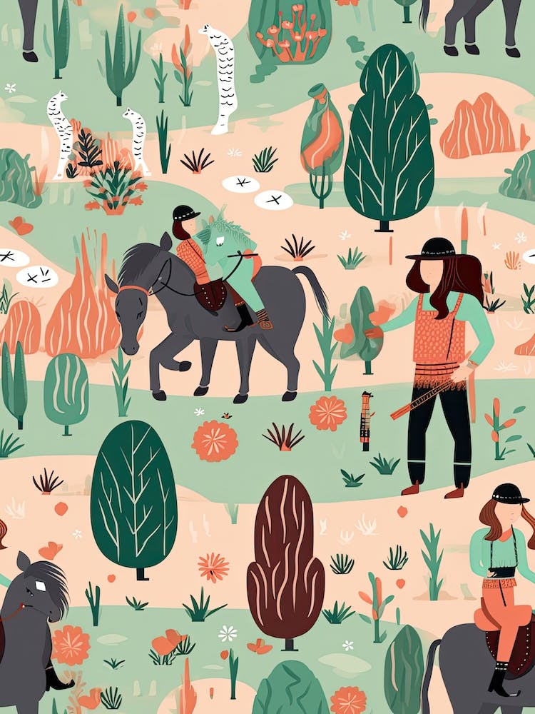Cowgirl Pattern  2