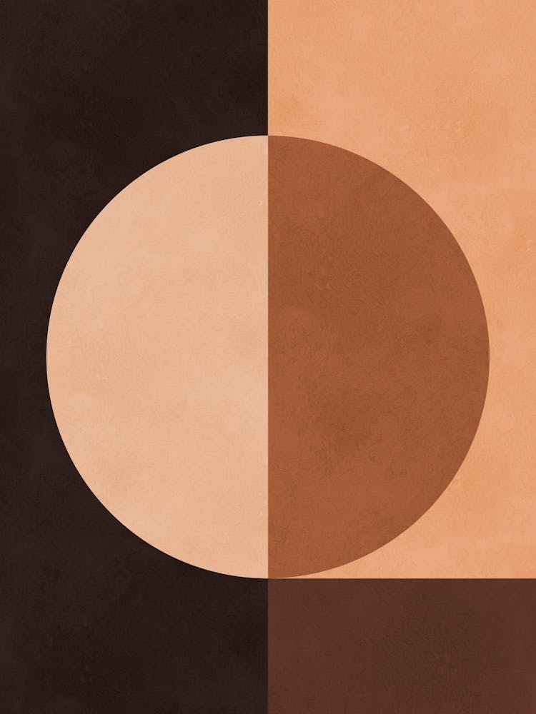 Brown geometric art 3