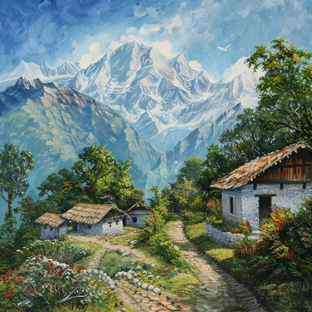 Nepal Mountain Village