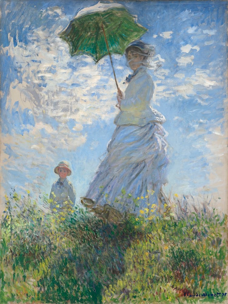 Woman With A Parasol Madame Monet And Her Son (1875), Claude Monet