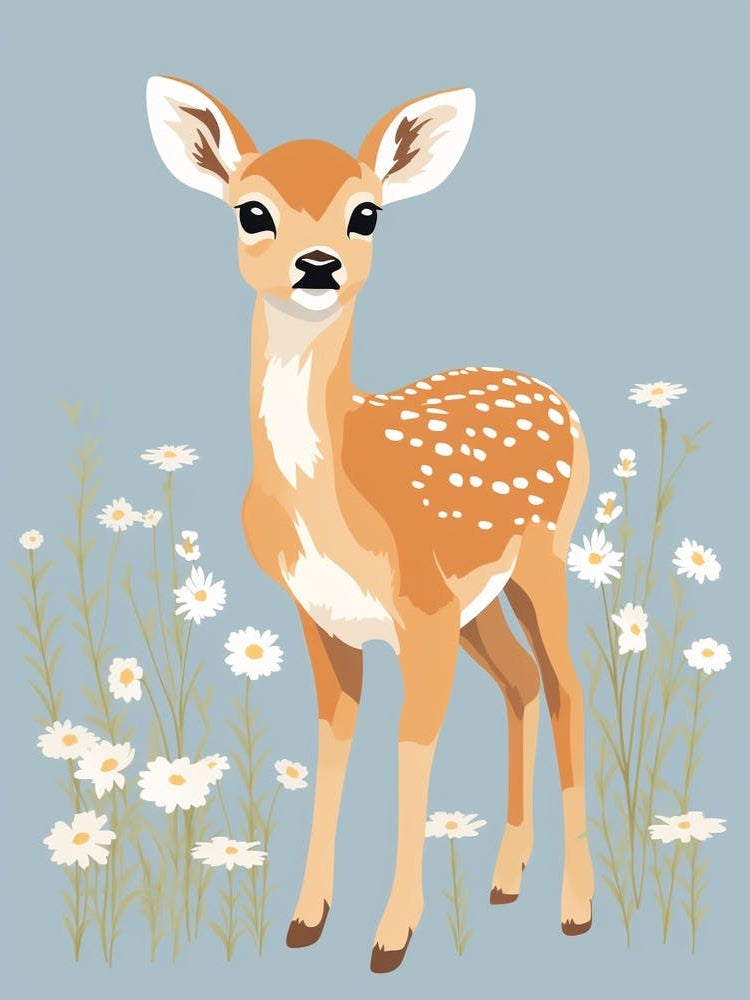 Baby Animal Illustration  Deer 8