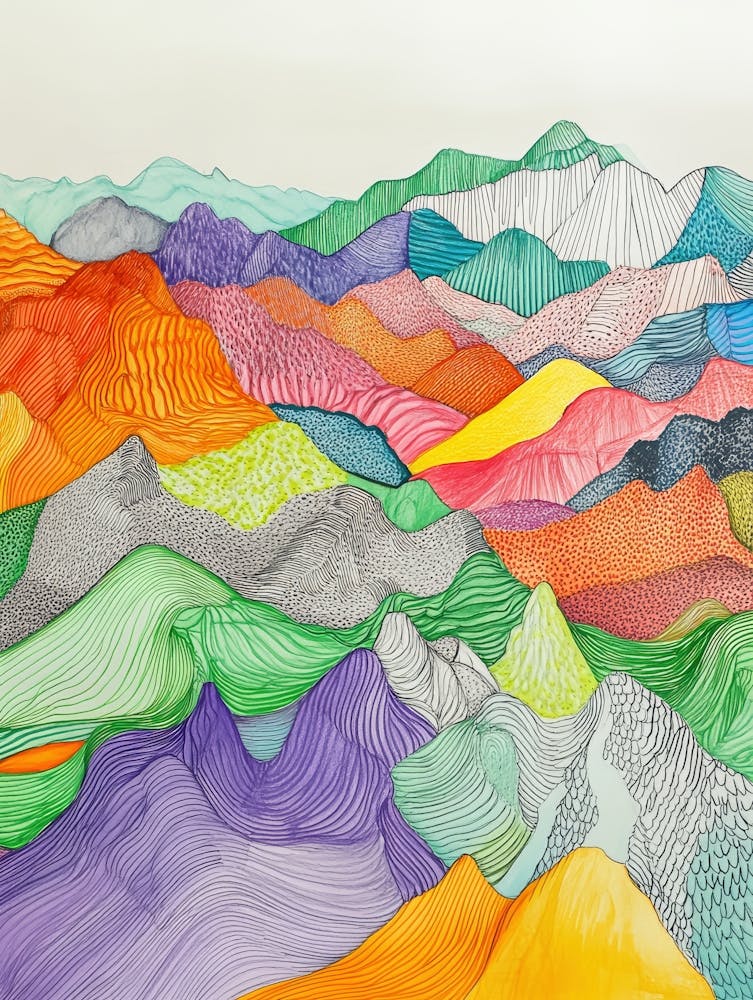 Colorful Mountain Landscape 2