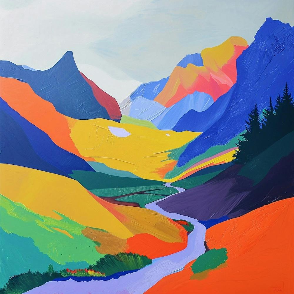 Colourful Abstract Vanoise National Park France 1