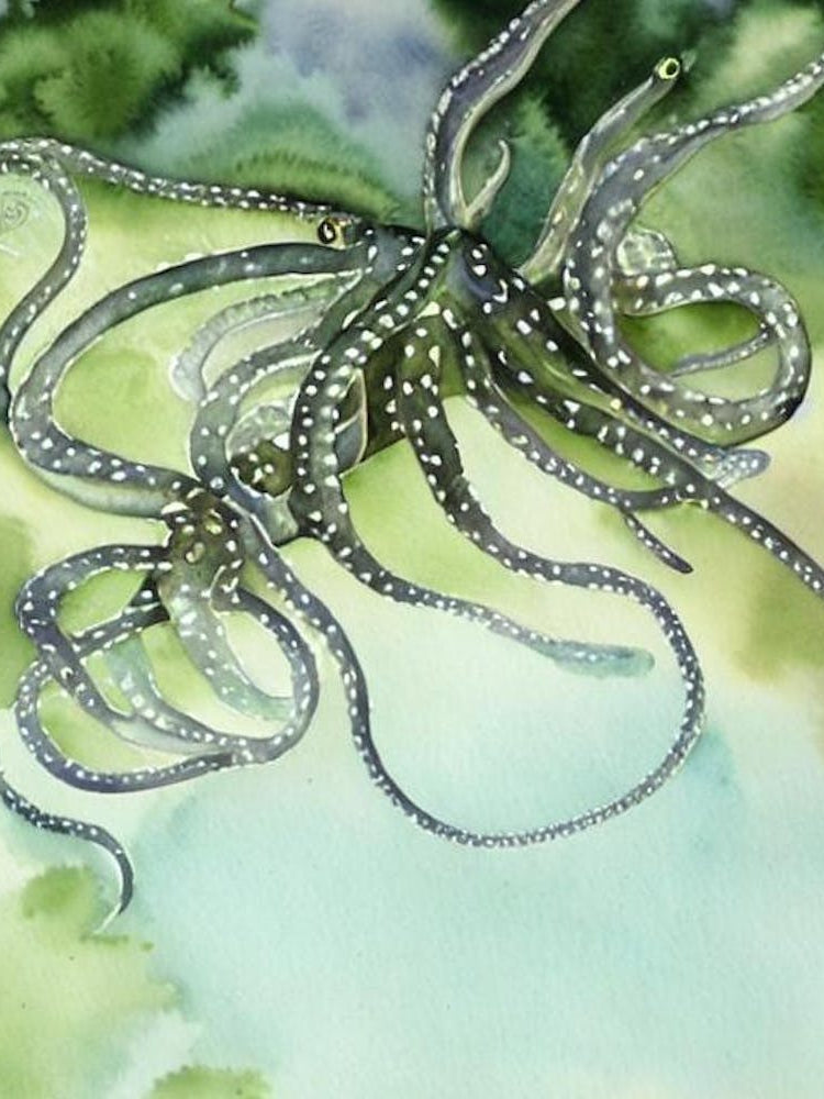 Mimic Octopus Storybook Watercolour