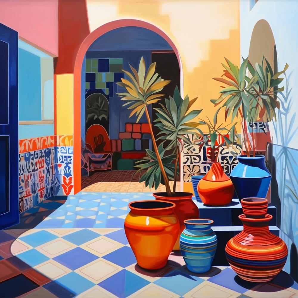 TerMoroccan Pots and Archway