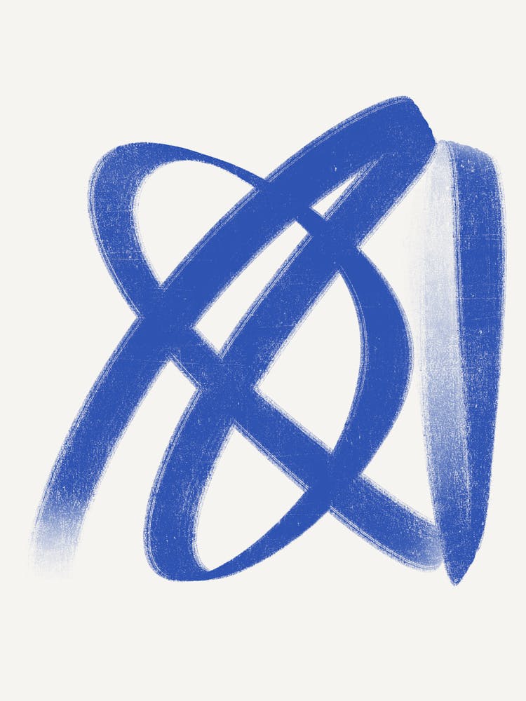 abstract art paintings line blue